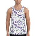 thumbnail image 1 of Gaeub Lavender Flowers Men's Athletic Tank Top, Workout Sleeveless Shirts, Running Tank Tops for Gym, Running, Training - Medium, 1 of 9