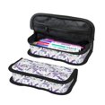 thumbnail image 1 of Gaeub Lavender Flowers Print Canvas Pen Case,Pencil Case for Men Women, Large Pen Bag,Big Capacity Canvas Pencil Pouch, 1 of 1