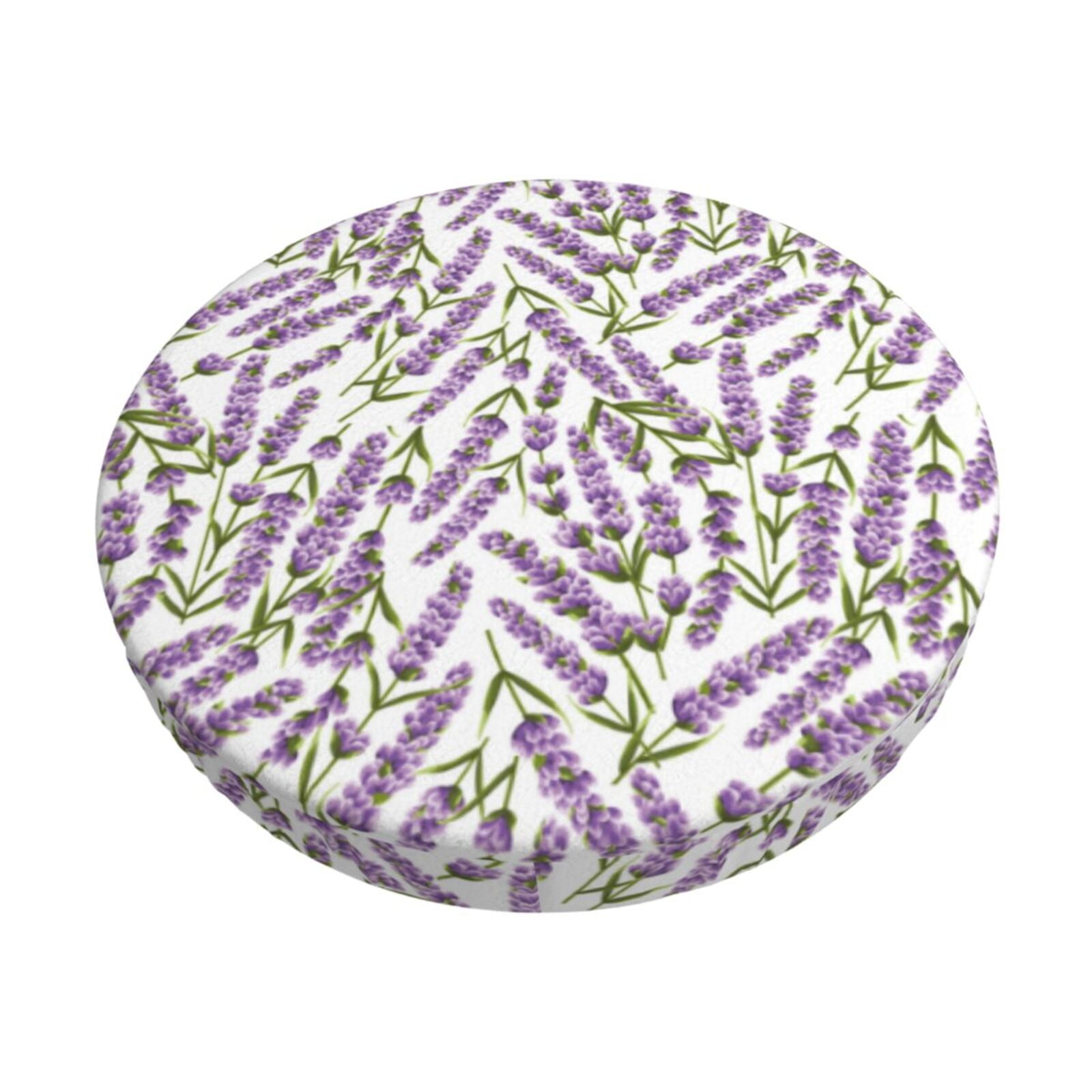 Gaeub Lavender Flowers Velvet Stool Cushion Covers with Foam Padding - Protect, Decorate, and ...