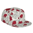 thumbnail image 1 of Gaeub Leaves And Anemone Flat Bill Snapback Hats Baseball Caps with Adjustable for Running Workouts and Outdoor Activities, 1 of 9