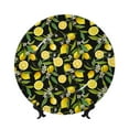 thumbnail image 1 of Gaeub Lemon Fruits Flowers Leaves Print Ceramic Plate,Dinner Plates,Bone China Decorative Plates with Display Stand,Art Ceramic Ornaments for Wall Hanging Decoration-6in, 1 of 6