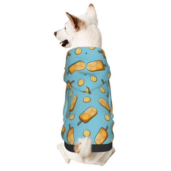 Gaeub Lemon Ice Cream Dog Hoodie Sweatshirts Warm Dog Clothes for Small Dogs,Puppy and Cat Costume-X-Small