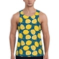 thumbnail image 1 of Gaeub Lemon Men's Athletic Tank Top, Workout Sleeveless Shirts, Running Tank Tops for Gym, Running, Training - Large, 1 of 9
