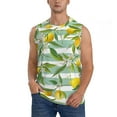 thumbnail image 1 of Gaeub Lemon Men's Sleeveless Muscle Shirts Workout Tank Tops, Odor Protection and Comfortable - Large, 1 of 8