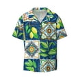 thumbnail image 1 of Gaeub Lemon and Leaves Men's Lapel Short Sleeve Shirt, Relaxed Fit Shirt, Soft and Breathable for Outdoors Party Travel - XX-Large, 1 of 7