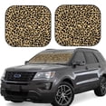 thumbnail image 1 of Gaeub Leopard Print Foldable Auto Sun Blocker Visor, Sunshade for Car Front Window, Keeps Your Vehicle Cool - Medium, 1 of 7