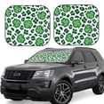 thumbnail image 1 of Gaeub Leopard print St. Patrick's Day Foldable Auto Sun Blocker Visor, Sunshade for Car Front Window, Keeps Your Vehicle Cool - Large, 1 of 6