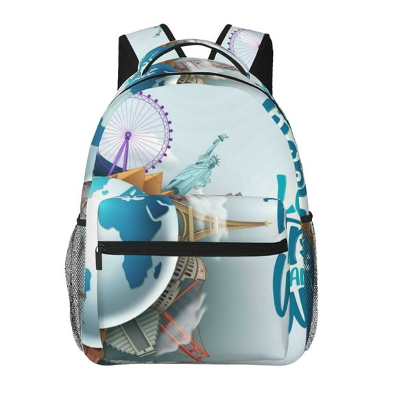 Gaeub Let's go Travel Ergonomic Lightweight Laptop Backpack - Multiple Pockets for School, Work, Travel, Outdoor Activities -One Size