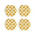 thumbnail image 1 of Gaeub Light Yellow Plaid Sunflower Print 4 Pcs Leather Coasters for Drinks ,Drink Coasters Sets,Drink Table Cup Coasters for Living Room Kitchen Coffee Decor-Hexagon, 1 of 6