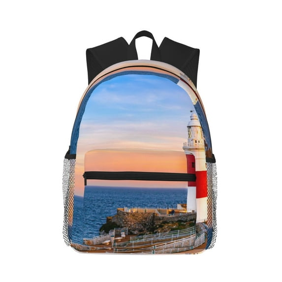 Gaeub Lighthous1 School Backpack Waterproof Bookbag for Men Women College High School Bags