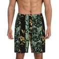 thumbnail image 1 of Gaeub Lilies Flowers Print Men's Short Pajama Pants, Sleep Shorts, Household Pants, Casual Pants with Pockets-XX-Large, 1 of 6