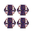 thumbnail image 1 of Gaeub Llama Alpaca Print 4 Pcs Leather Coasters for Drinks ,Drink Coasters Sets,Drink Table Cup Coasters for Living Room Kitchen Coffee Decor-Hexagon, 1 of 6