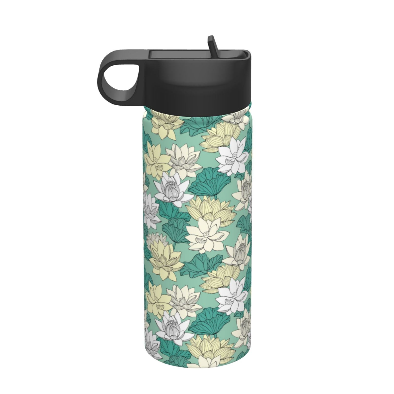 Gaeub Lotus Flower1 Printed 18oz Sports Insulated Kettle With Straw