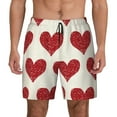 thumbnail image 1 of Gaeub Love Mens Swim Trunks Stretch Beach Shorts Quick Dry for Men Swim Shorts Swimwear with Pockets- Small, 1 of 9