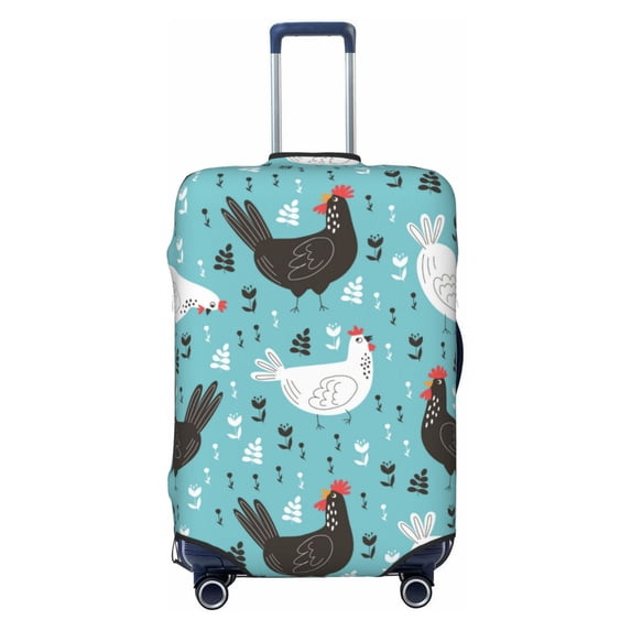 Gaeub Lovely Roosters Elastic Luggage Cover with Concealed Zipper Dust-Proof Luggage Cover Protector - 18-32 inch - X-Large