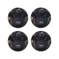thumbnail image 1 of Gaeub Majestic Black Yak Print 4 Pcs Leather Coasters for Drinks ,Drink Coasters Sets,Drink Table Cup Coasters for Living Room Kitchen Coffee Decor-Round Shape, 1 of 6