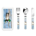 thumbnail image 1 of Gaeub Mallard Duck Swimming In A River Print 3-Piece Children Knife Spoon Fork Set,Stainless Steel Child Flatware Set,Kids Utensils Set with Case for Lunch Box (Fork Spoon Knife Combo), 1 of 8
