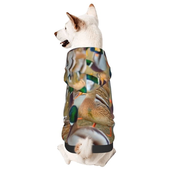 Gaeub Mallard Ducks Dog Hoodie Sweatshirts Warm Dog Clothes for Small Dogs,Puppy and Cat Costume-Medium