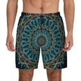 thumbnail image 1 of Gaeub Mandala Mens Swim Trunks Stretch Beach Shorts Quick Dry for Men Swim Shorts Swimwear with Pockets- Small, 1 of 9