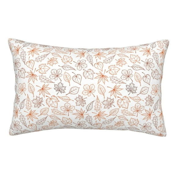 Gaeub Maple Leaves Print Double Sided Plush Decorative Throw Pillow Cover, Sofa Cushion Cover, Plush Cushion Cover,Excluding Pillow Core-14"x20"