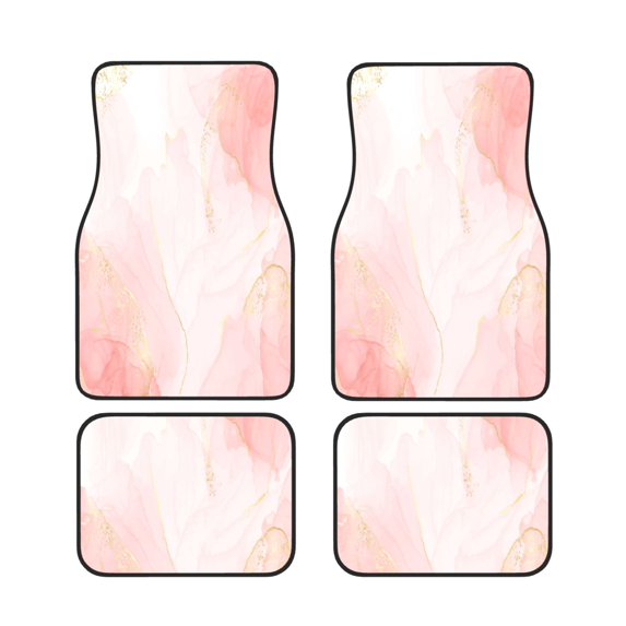 Gaeub Marble Print 4 Pieces Car Floor Mats Car,Universal Car Carpet Mats,Fit for SUV, Vans, Sedans,Trucks
