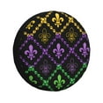 thumbnail image 1 of Gaeub Mardi Gra Geometric 14-17in Tire Cover, Spare Tire Cover, for Camper Caravan, Trailer, Car, Truck, SUV, Jeep - 14 inch, 1 of 9