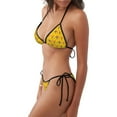 thumbnail image 1 of Gaeub Mardi Gras Crayfish and Fleur de lis Print Women's Triangle Bikini,String Bikini Set,Two Piece Swimsuit Bathing Suits, 1 of 5