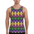 thumbnail image 1 of Gaeub Mardi Gras4 Men's Athletic Tank Top, Workout Sleeveless Shirts, Running Tank Tops for Gym, Running, Training - 3X-Large, 1 of 9