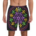 thumbnail image 1 of Gaeub Mardi Gras5 Mens Swim Trunks Stretch Beach Shorts Quick Dry for Men Swim Shorts Swimwear with Pockets- 3X-Large, 1 of 9