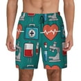 thumbnail image 1 of Gaeub Medical Elements Mens Swim Trunks Stretch Beach Shorts Quick Dry for Men Swim Shorts Swimwear with Pockets- 3X-Large, 1 of 9