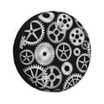 thumbnail image 1 of Gaeub Metallic Gears 14-17in Tire Cover, Spare Tire Cover, for Camper Caravan, Trailer, Car, Truck, SUV, Jeep-16 inch, 1 of 6