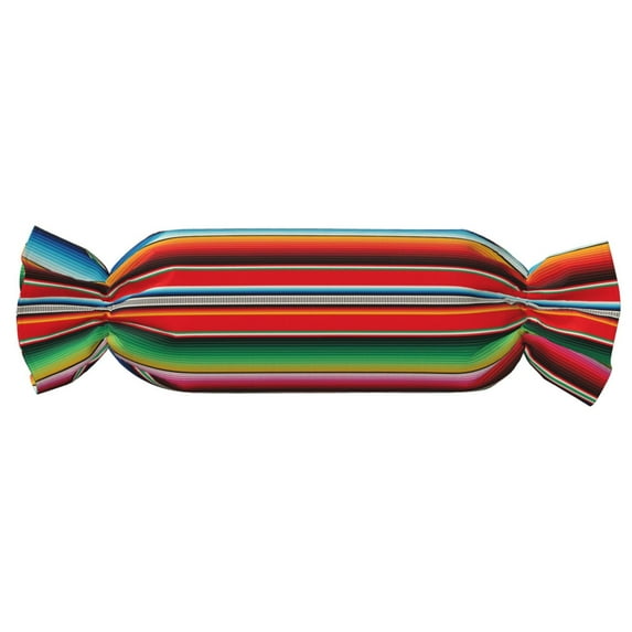 Gaeub Mexican Serape Blanket Stripes Print Candy Pillow Cylindrical Pillows,Candies Shaped Accent Throw Pillow Including pillow core, for Couch Bed Sofa Living Room 22.4 x 9.8Inches