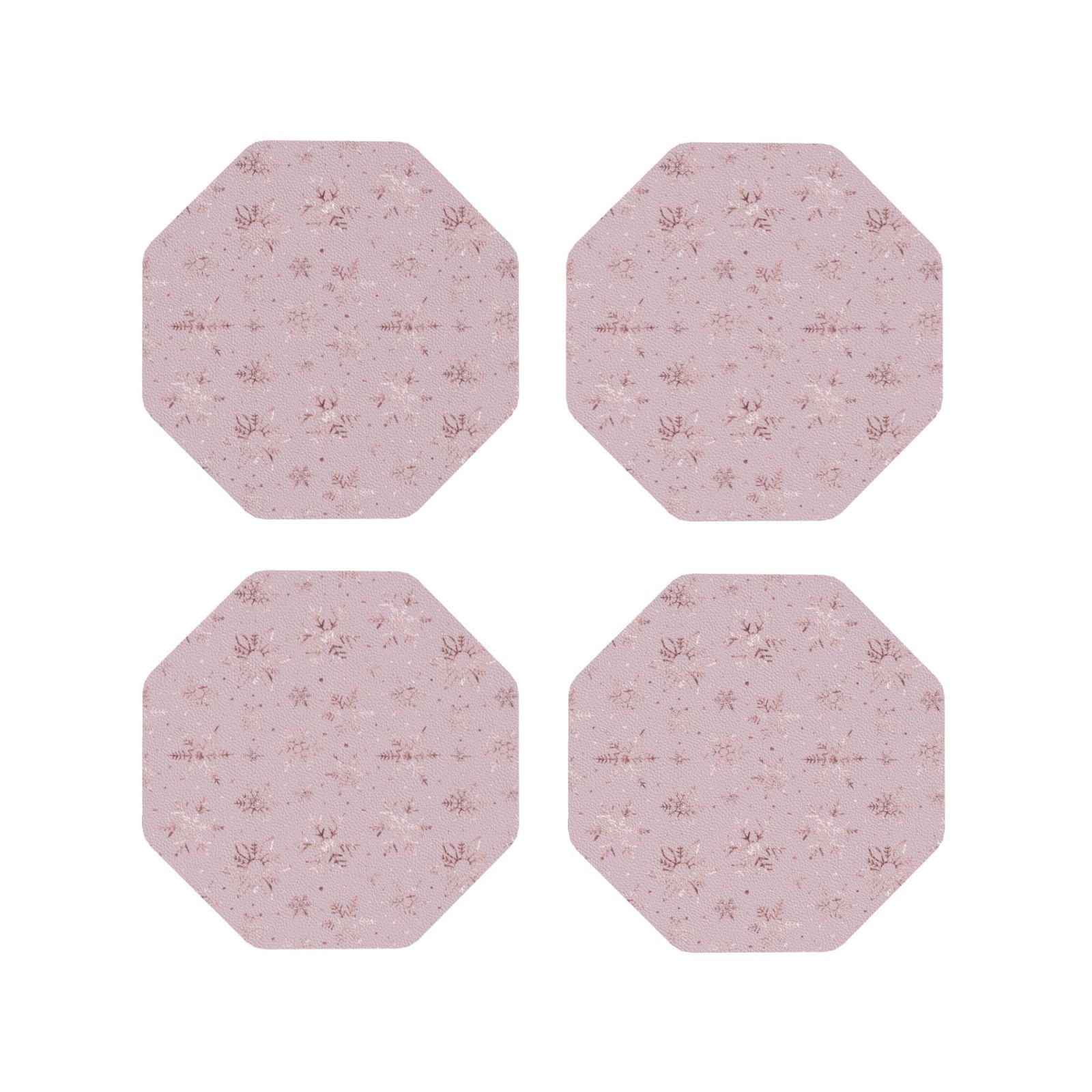 Set Of 6 Snowflake Shaped Coasters - Bronze Mirror Acrylic, Shatterproof & Heat Resistant