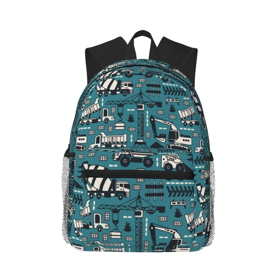 Gaeub Modern Excavator School Backpack Waterproof Bookbag for Men Women College High School Bags