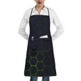 thumbnail image 1 of Gaeub Modern Hexagonal Neon Grid Kitchen Cooking Aprons Adjustable Bib Apron Waterdrop and Oil Resistant Kitchen Chef Apron for Women Men, 1 of 7