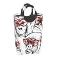 Gaeub Monkey Print 50L Large Laundry Hampers with Handles, Collapsible