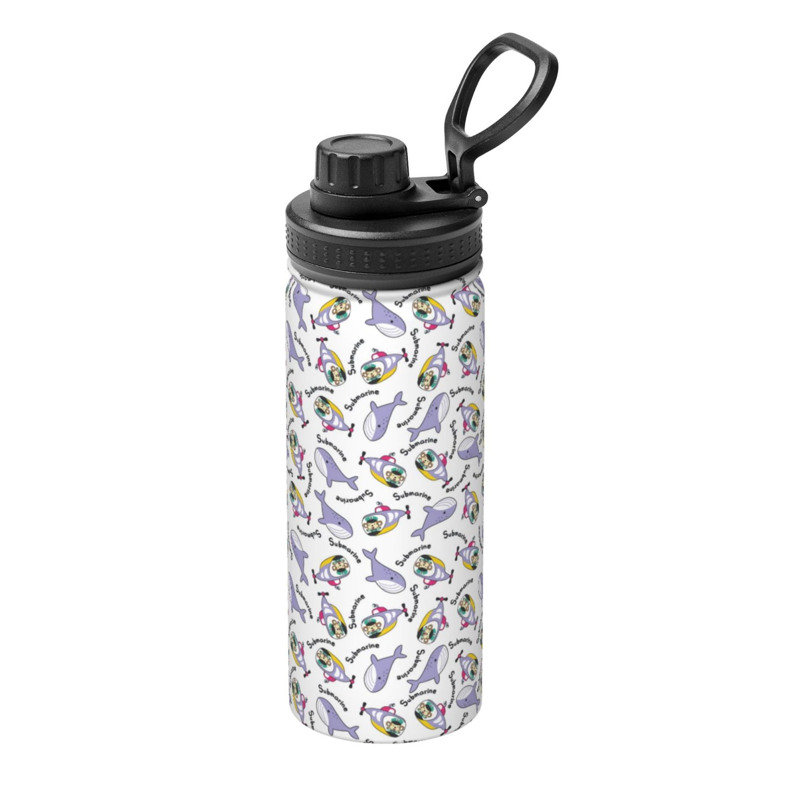 Personalized Mermaid Tail Water Bottle - Stainless Steel, 12oz/18oz/32oz, 3 Lid Options, 24hr Cold & 12hr Hot