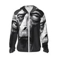 thumbnail image 1 of Gaeub Monochrome Giraffe Expression Men's and Women's UPF 50+ Long-Sleeved Sun Protection Clothing, Fishing Shirt Long Sleeve Zip-XX-Large, 1 of 7