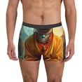 thumbnail image 1 of Gaeub Moonlit Hairless Cat Monk Print Men's Boxer Briefs,Super Fit Boxer Briefs for Men,Quick-Dry Underwear with 4-Way Stretch-Large, 1 of 5