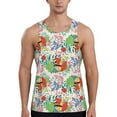 thumbnail image 1 of Gaeub Mushroom and Frogs Men's Athletic Tank Top, Workout Sleeveless Shirts, Running Tank Tops for Gym, Running, Training - Large, 1 of 9