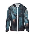 thumbnail image 1 of Gaeub Mystical Forest Elk Men's and Women's UPF 50+ Long-Sleeved Sun Protection Clothing, Fishing Shirt Long Sleeve Zip-Large, 1 of 7