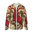 thumbnail image 1 of Gaeub Mythical Red Stag Illustration Men's and Women's UPF 50+ Long-Sleeved Sun Protection Clothing, Fishing Shirt Long Sleeve Zip-3X-Large, 1 of 7