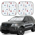 thumbnail image 1 of Gaeub Nautical Lighthouse Sailboat Foldable Auto Sun Blocker Visor, Sunshade for Car Front Window, Keeps Your Vehicle Cool - Small, 1 of 7