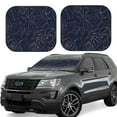 thumbnail image 1 of Gaeub Navy Dark Blue Foldable Auto Sun Blocker Visor, Sunshade for Car Front Window, Keeps Your Vehicle Cool - Large, 1 of 7