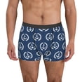 thumbnail image 1 of Gaeub Navy Nautical Print Men's Boxer Briefs,Super Fit Boxer Briefs for Men,Quick-Dry Underwear with 4-Way Stretch-Medium, 1 of 5