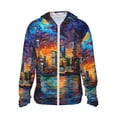 thumbnail image 1 of Gaeub Neon Shanghai Cityscape Night Men's and Women's UPF 50+ Long-Sleeved Sun Protection Clothing, Fishing Shirt Long Sleeve Zip-3X-Large, 1 of 7