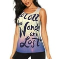 thumbnail image 1 of Gaeub Not All Those Who Wander Are Lost Women's Workout Tank Tops Lightweight Sleeveless Shirts for Women for Athletic Running Tennis Yoga - Small, 1 of 9