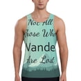 thumbnail image 1 of Gaeub Not All Those Who Wander Are Lost1 Men's Athletic Tank Top, Workout Sleeveless Shirts, Running Tank Tops for Gym, Running, Training - Small, 1 of 9