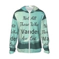 thumbnail image 1 of Gaeub Not All Those Who Wander Are Lost1 Men's and Women's UPF 50+ Long-Sleeved Sun Protection Clothing, Fishing Shirt Long Sleeve Zip - XX-Large, 1 of 9