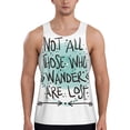 thumbnail image 1 of Gaeub Not All Who Wander Are Lost1 Men's Athletic Tank Top, Workout Sleeveless Shirts, Running Tank Tops for Gym, Running, Training - 4X-Large, 1 of 9